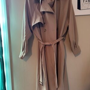 SHEIN Beige Women's Trench Coat